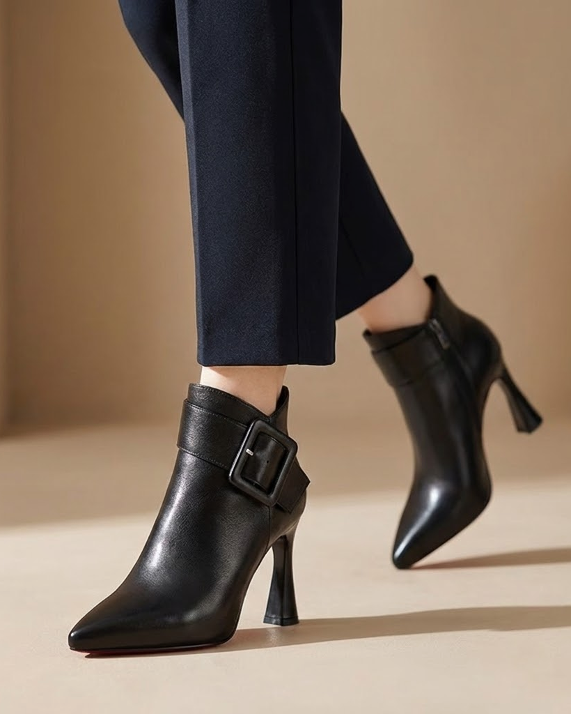 PALOMA | Botines Signature con tacón y hebilla extragrande