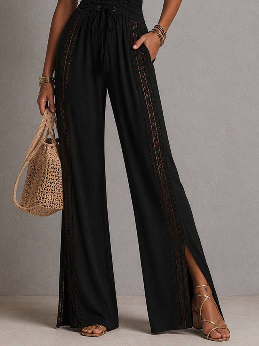 DIANA | Mono de Pierna Ancha con Encaje Estilo Boho