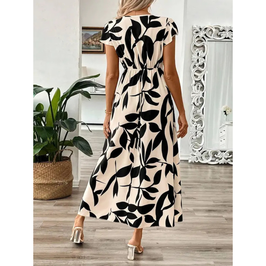 ODESSA™ | VESTIDO ELEGANTE CON ESTAMPADO DE HOJAS