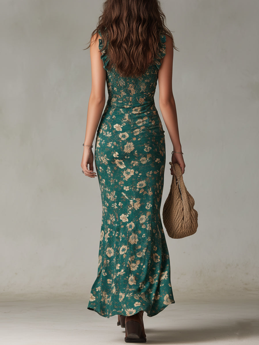 ZARA | VESTIDO LARGO BOHO CON APERTURA ALTA