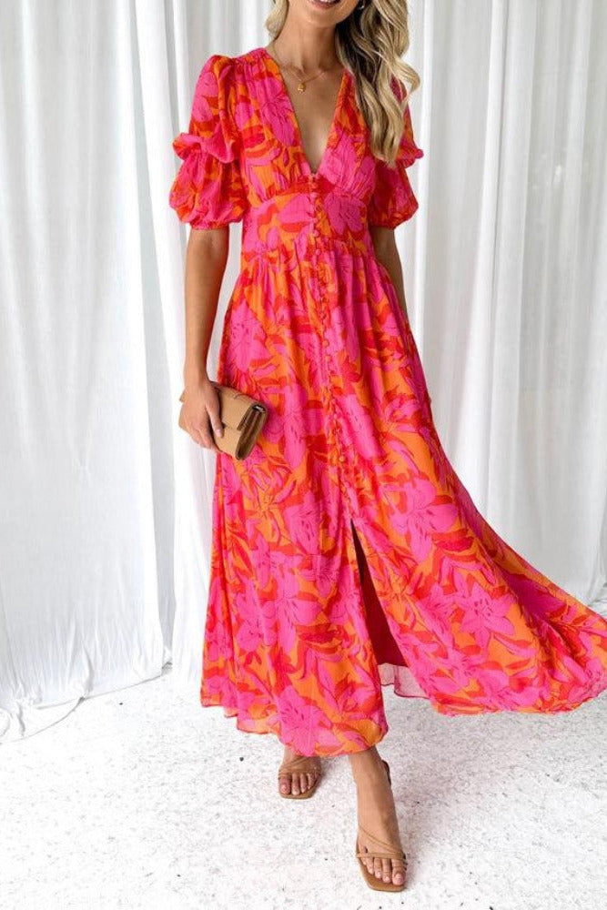 VESTIDO ATARDECER CORAL