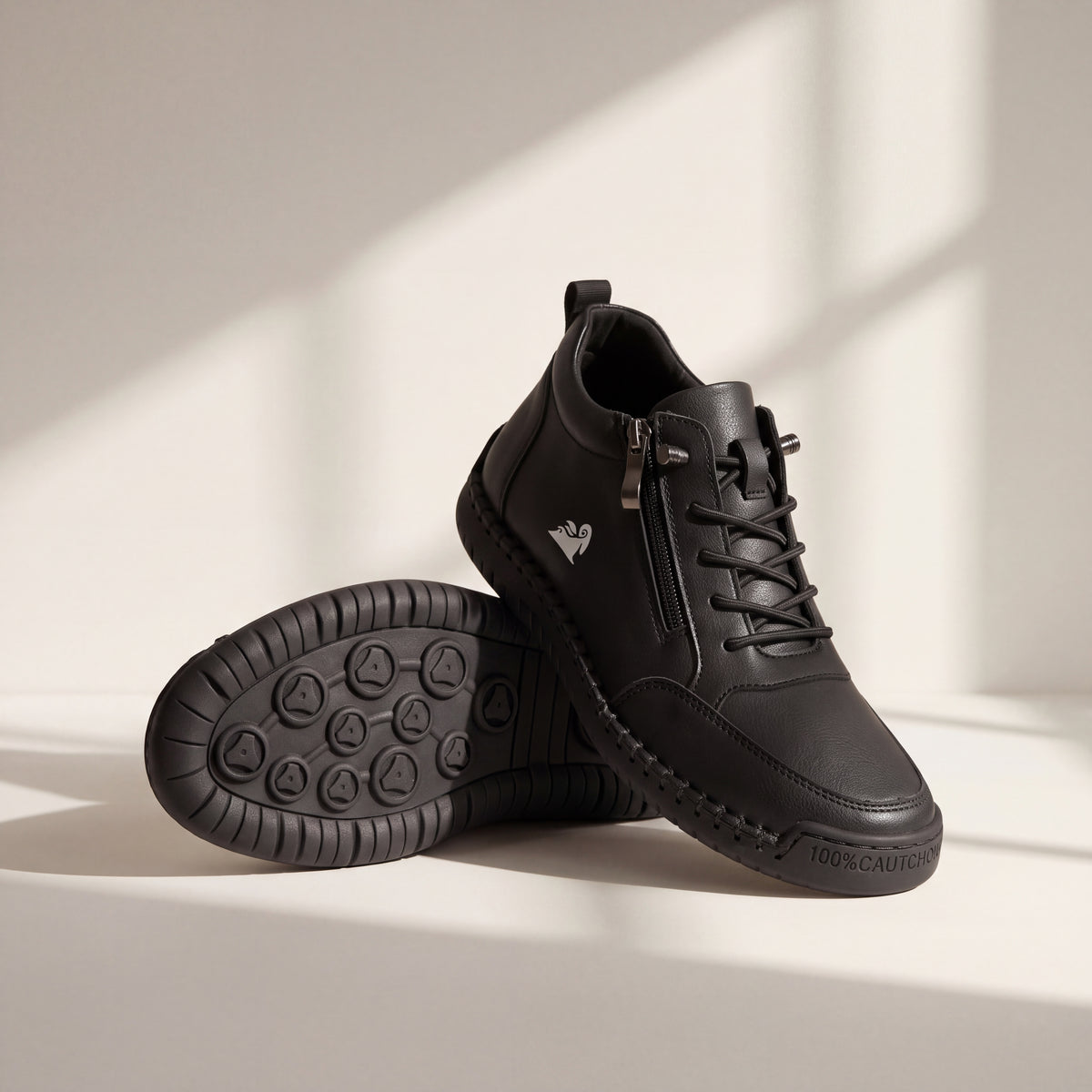 NOVA | Zapatillas ortopédicas cómodas con cremallera Negro