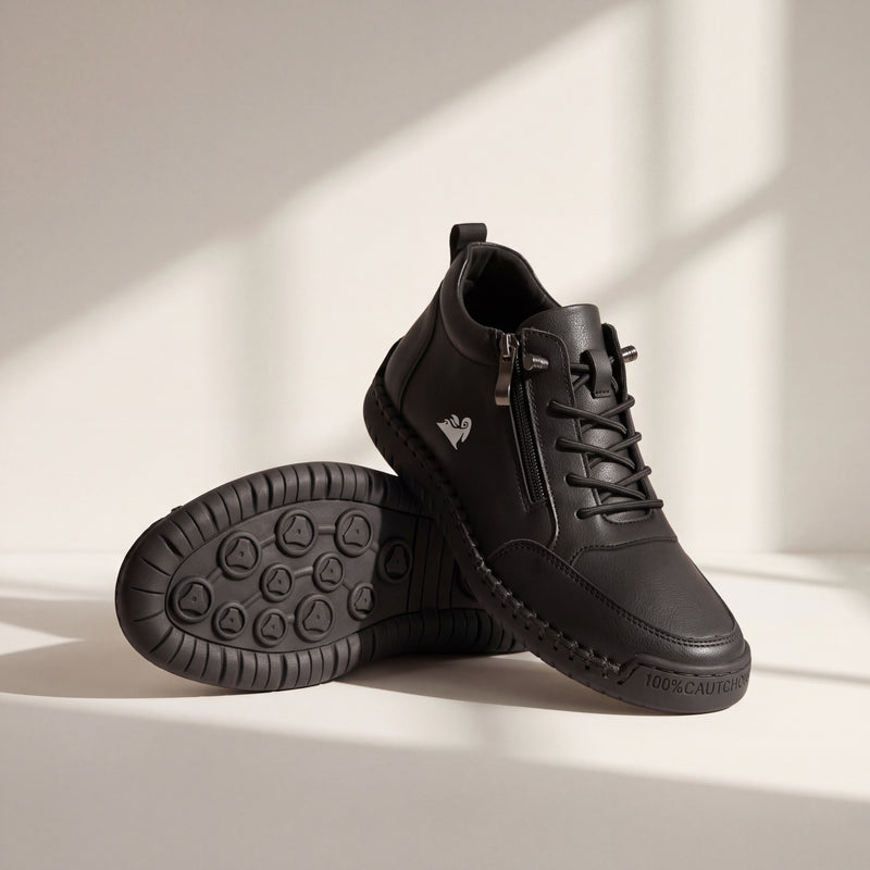 NOVA | Zapatillas ortopédicas cómodas con cremallera Negro