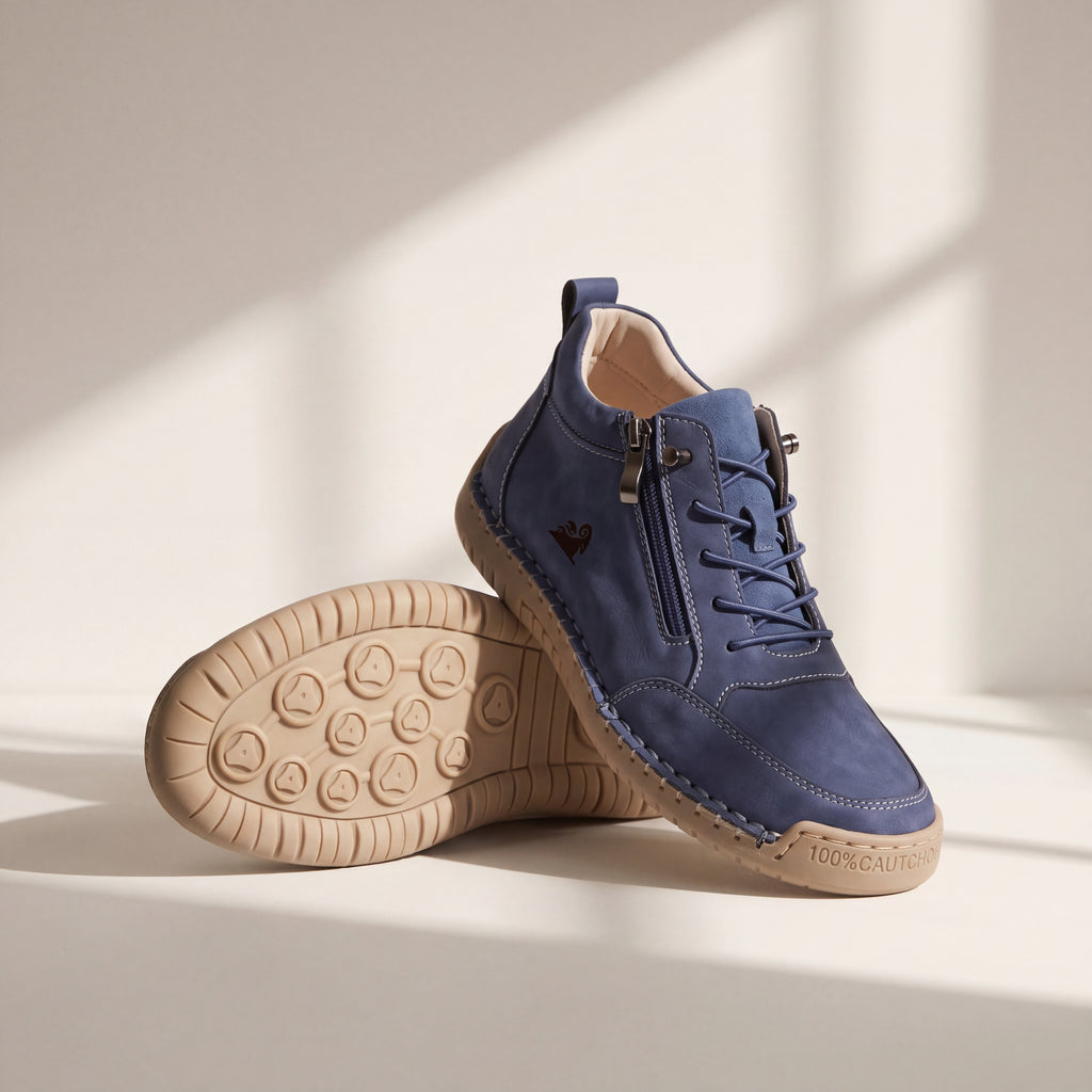 NOVA | Zapatillas ortopédicas cómodas con cremallera Azul Oscuro