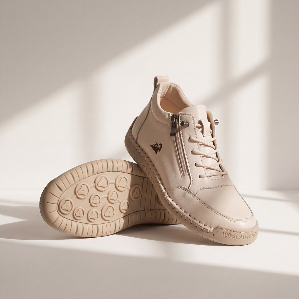 NOVA | Zapatillas ortopédicas cómodas con cremallera Beige