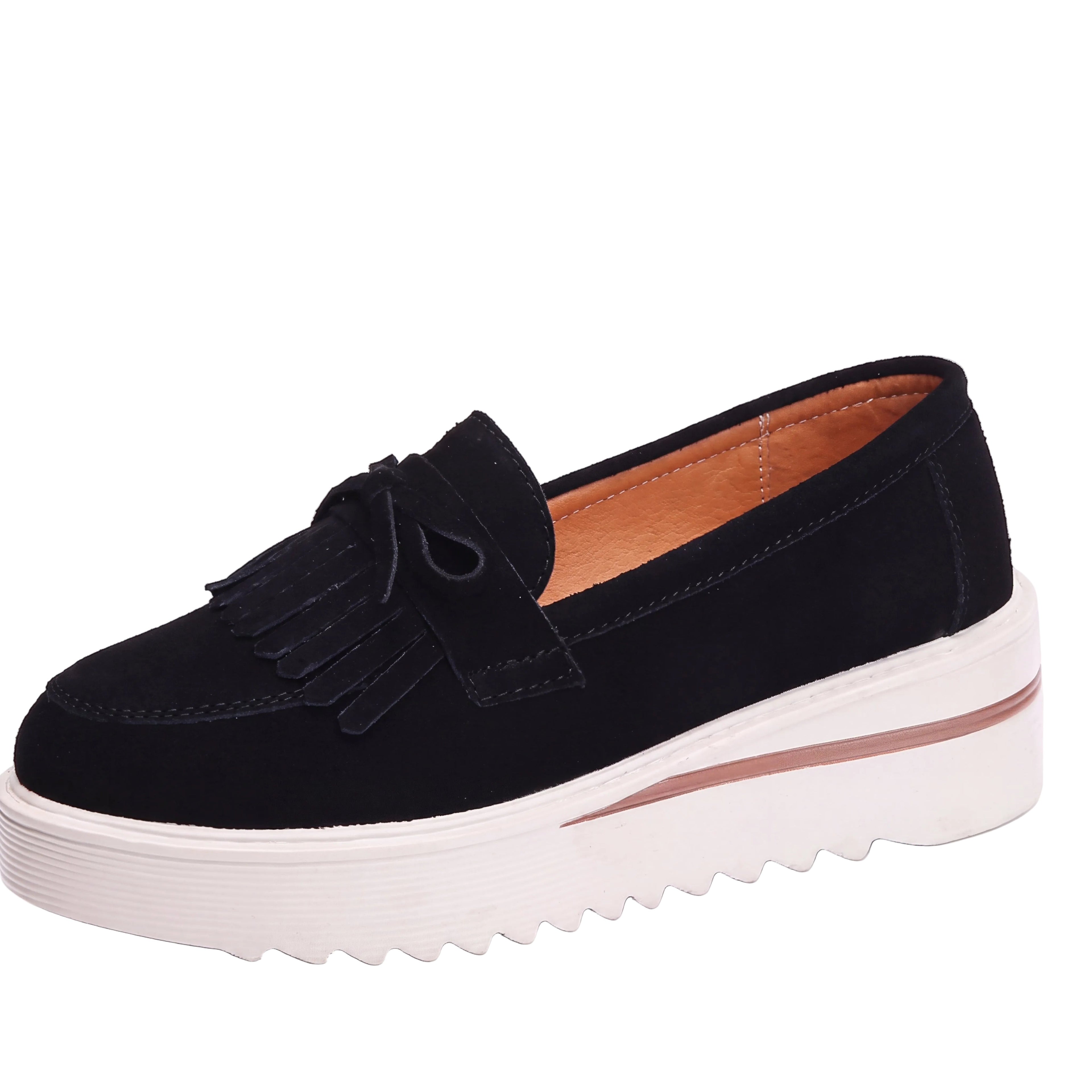 Valeria | Mocasín de ante trenzado con borlas