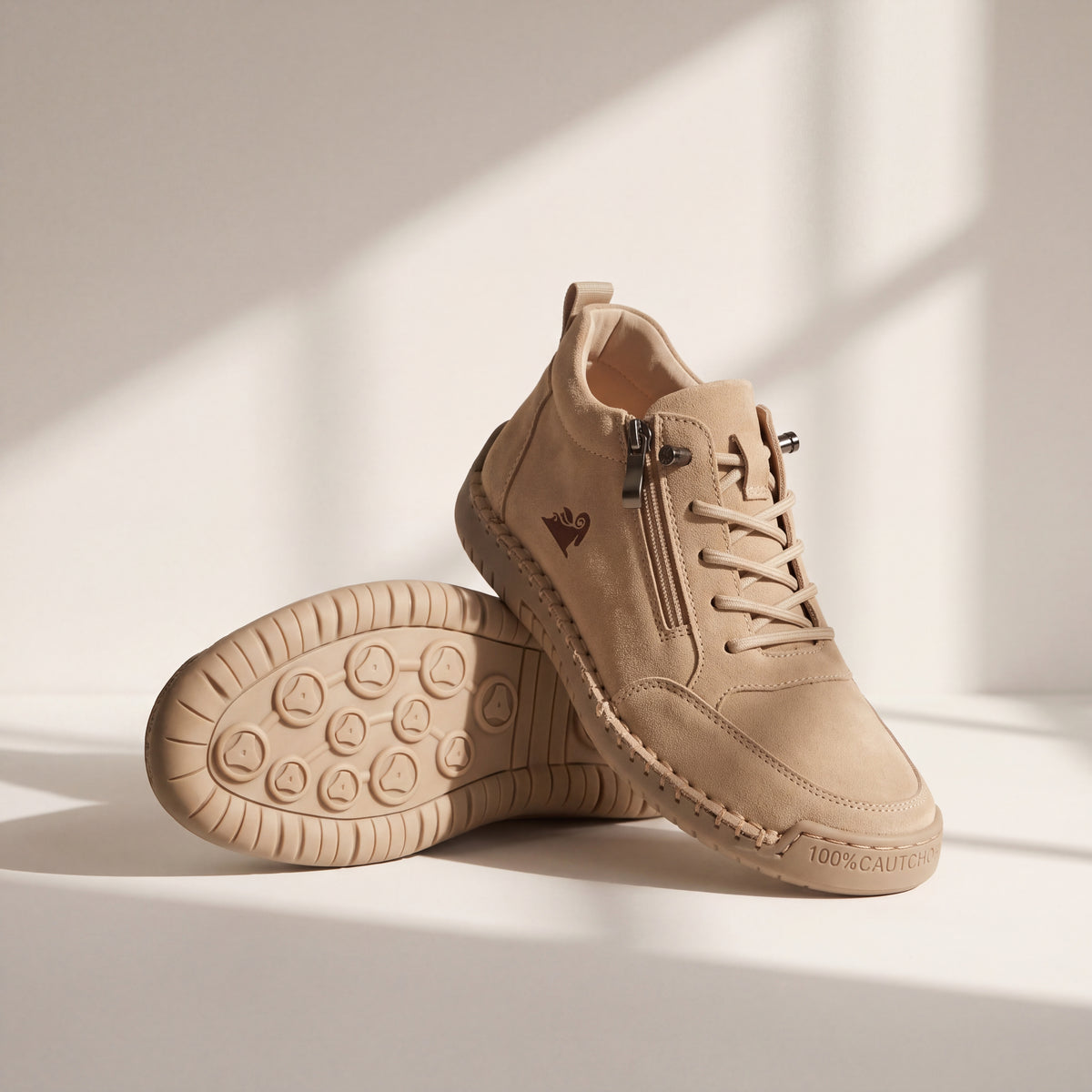 NOVA | Zapatillas ortopédicas cómodas con cremallera Camel