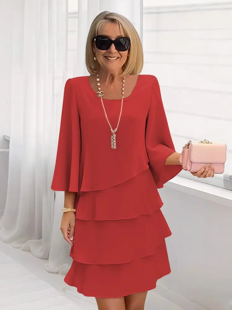 ELISA – VESTIDO ELEGANTE CON VOLANTES