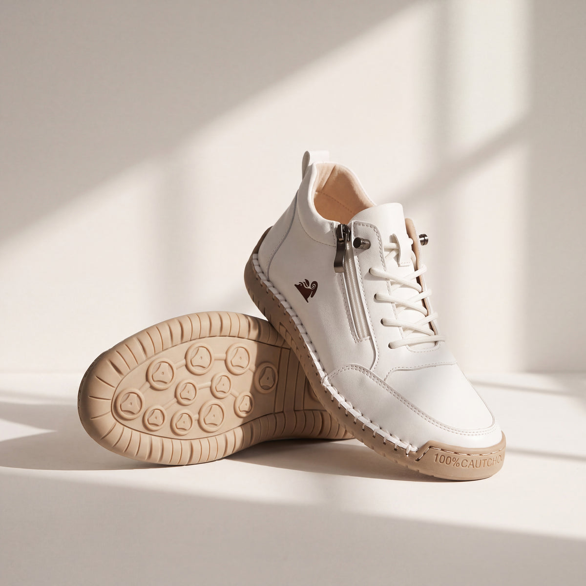 NOVA | Zapatillas ortopédicas cómodas con cremallera Blanco