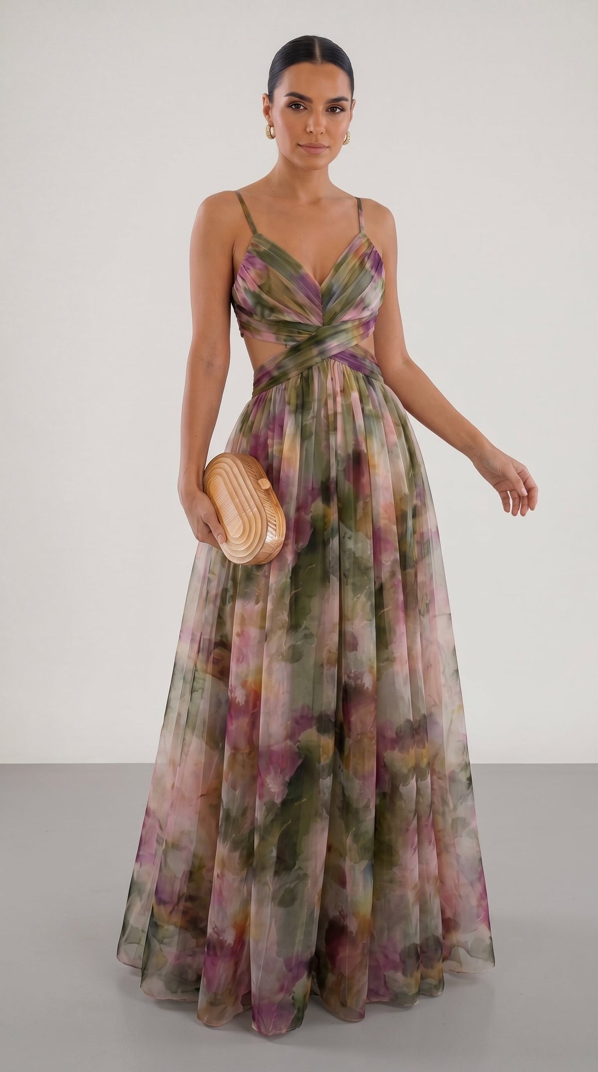 GISELLE | Precioso vestido largo con estampado floral