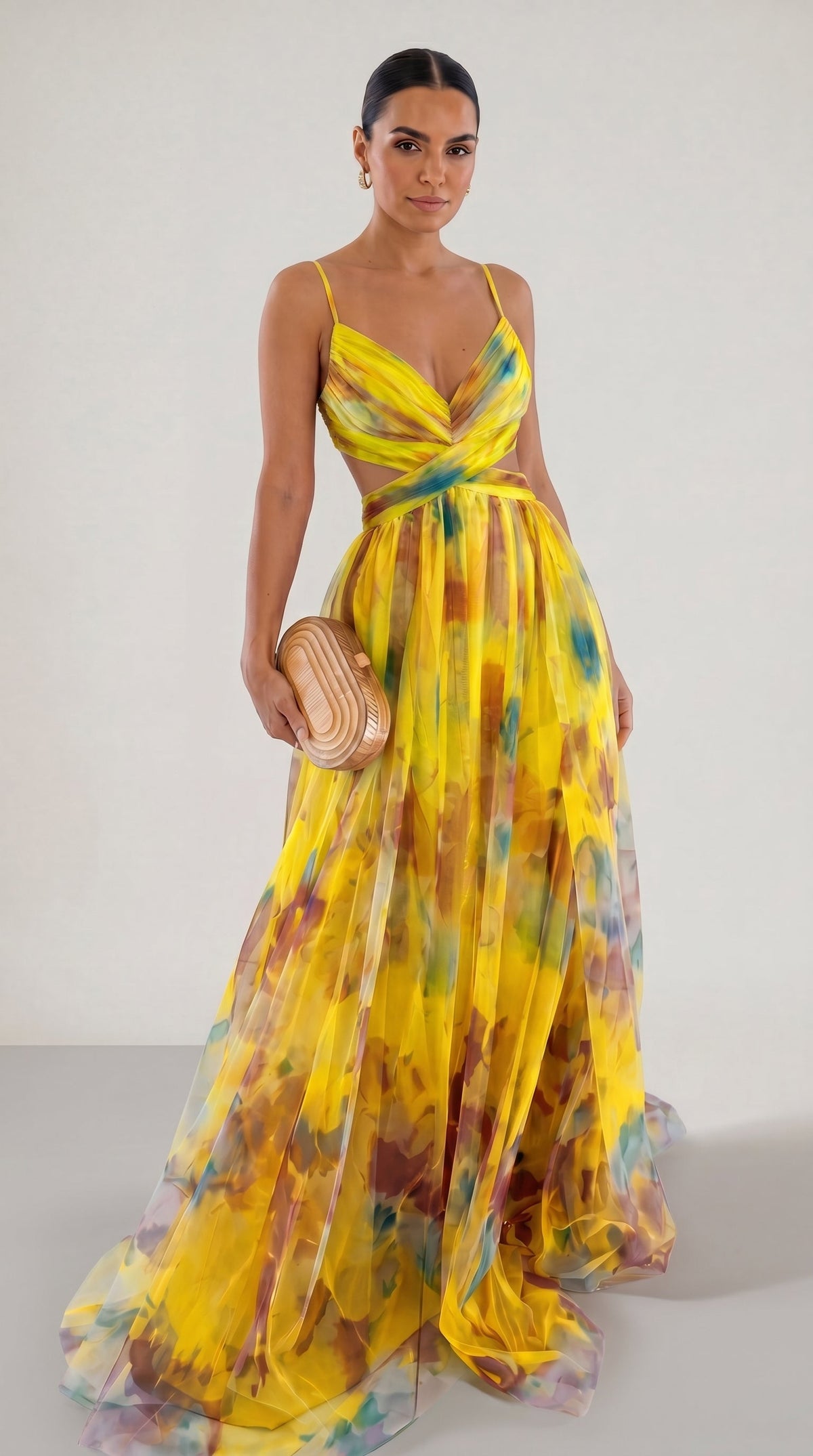 GISELLE | Precioso vestido largo con estampado floral