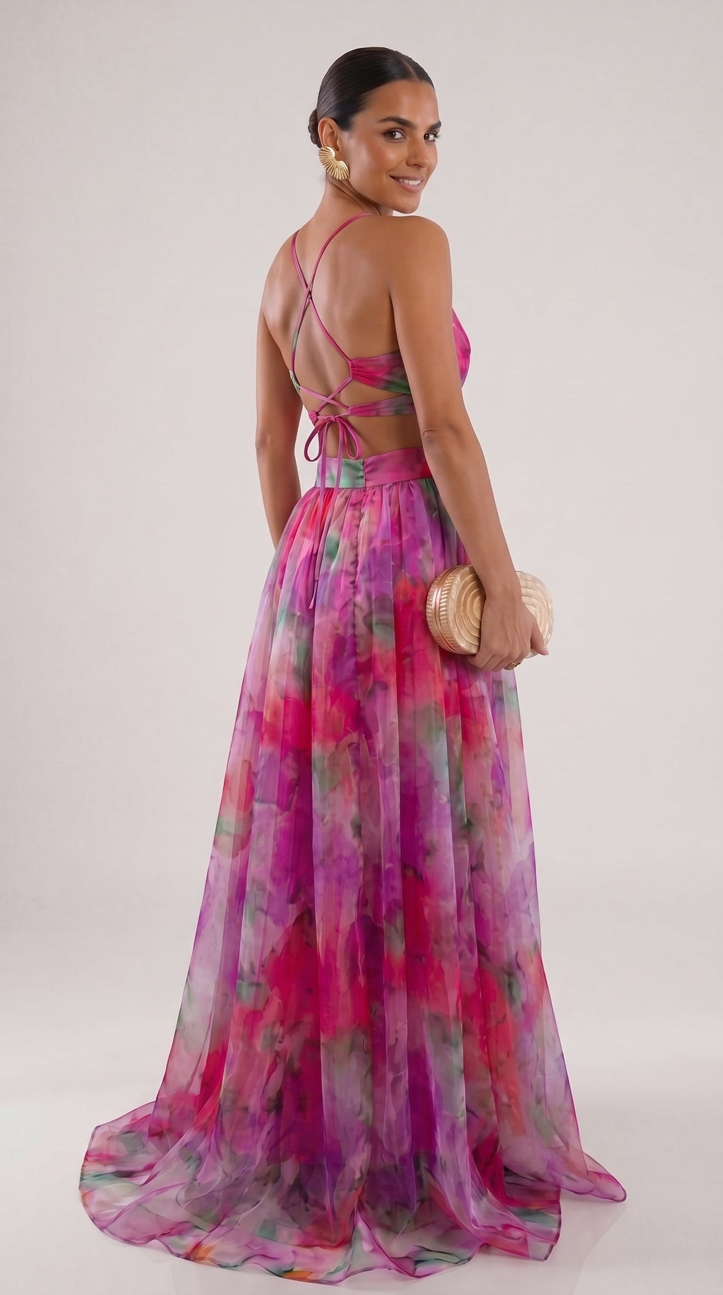 GISELLE | Precioso vestido largo con estampado floral