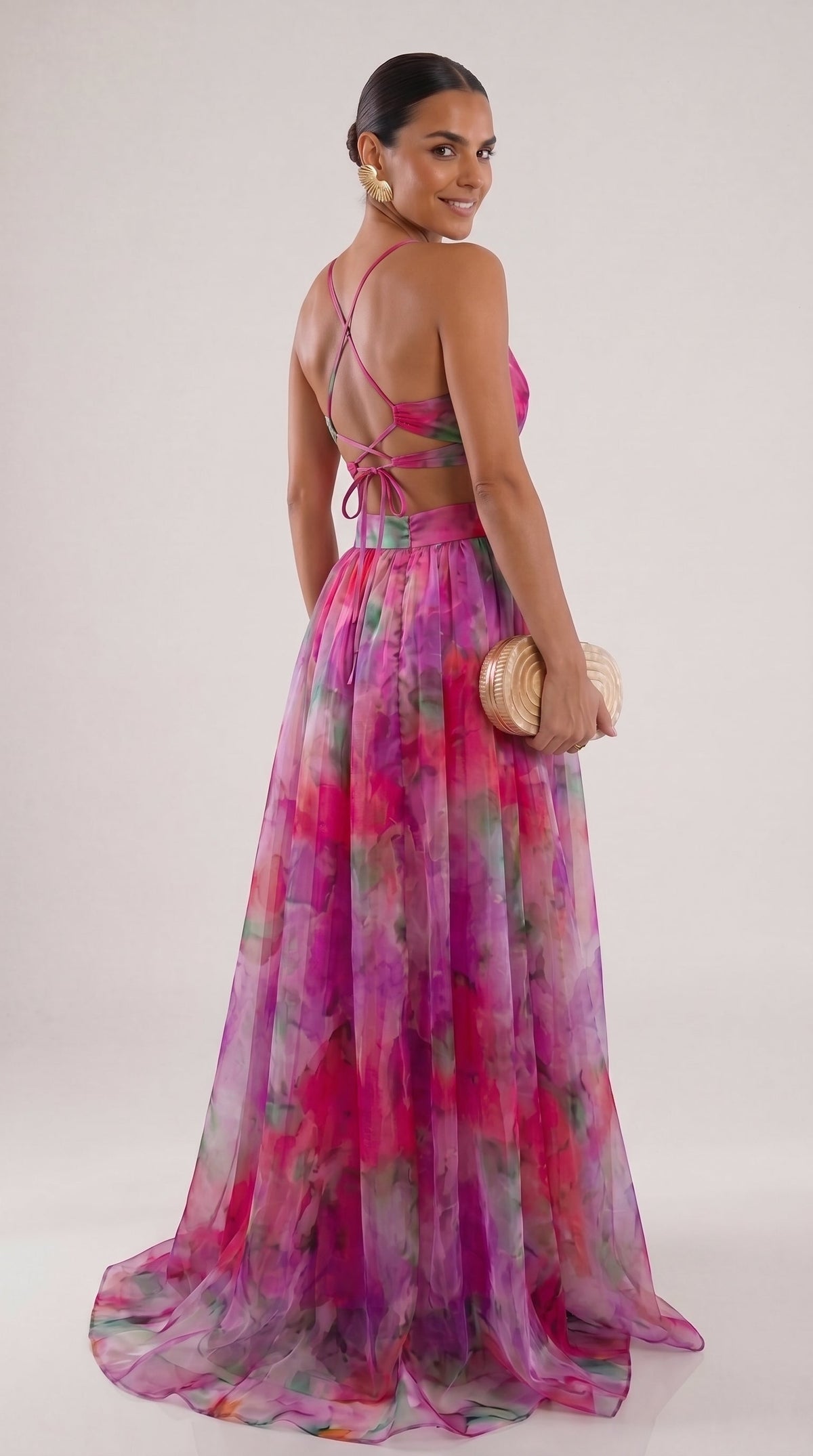 GISELLE | Precioso vestido largo con estampado floral
