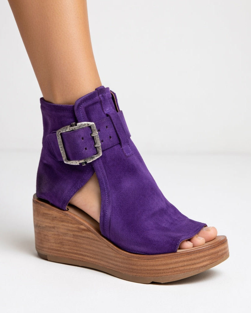 LILA | Botines abiertos con suela de cuña