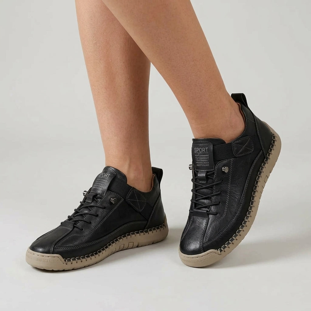 ESPERANZA | Tenis cómodos y ortopédicos Beige Negro