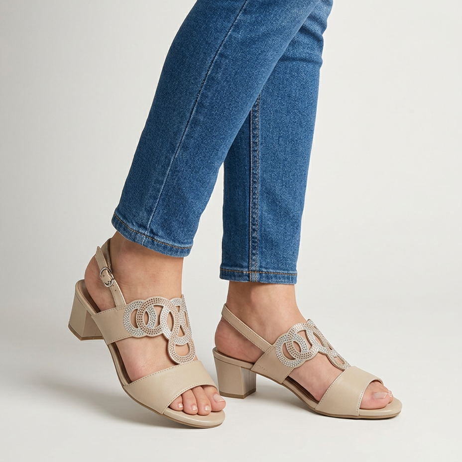 Gea - Sandalia cómoda para mujer con tacón