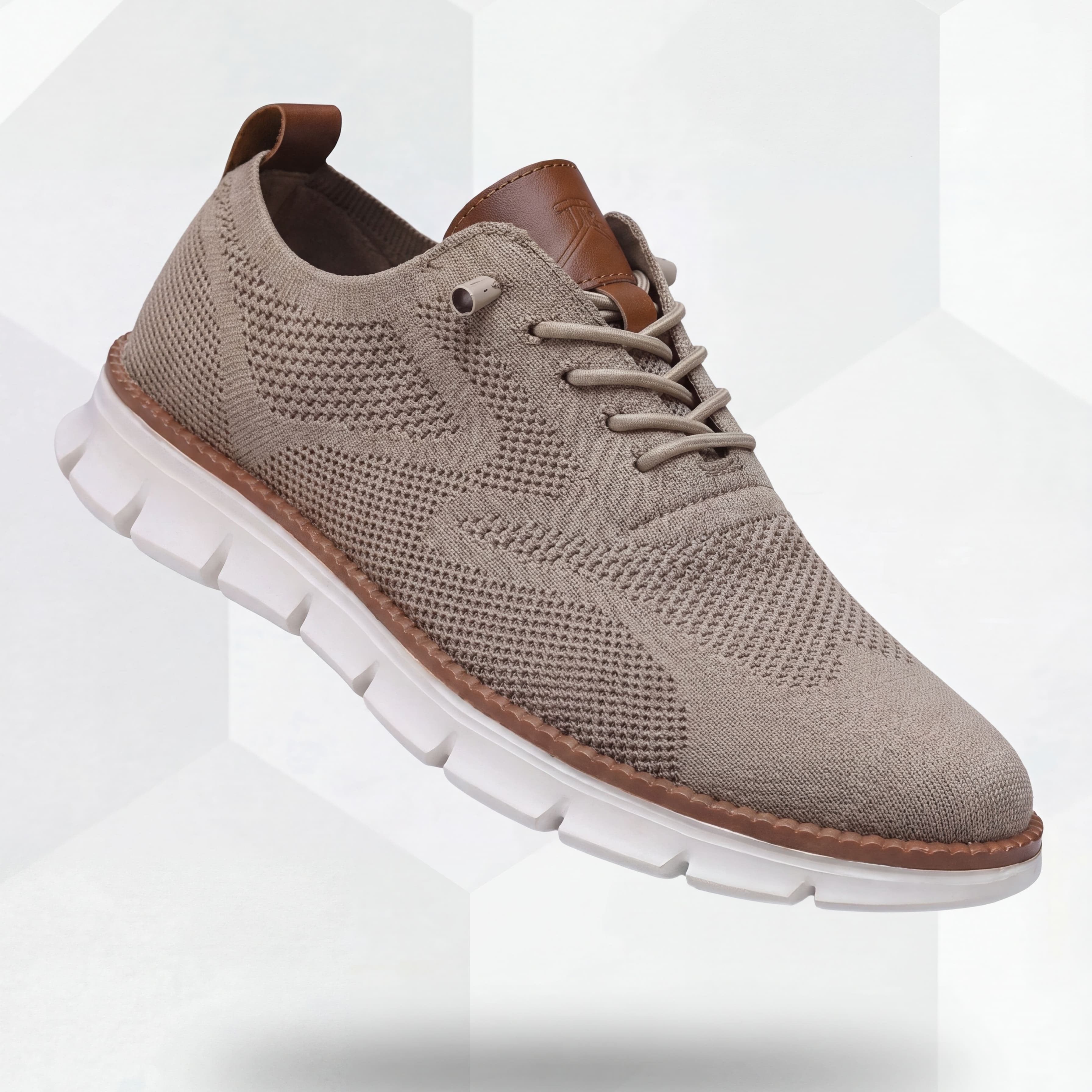 Zapatos Transpirables Ultracomfort: Caqui-Blanco