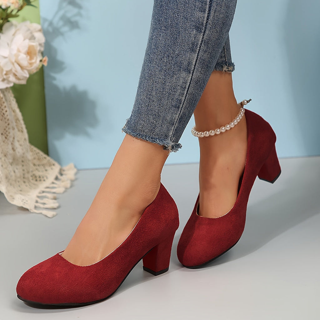 PAZ | Zapatos de tacón con punta ancha y tacón estable