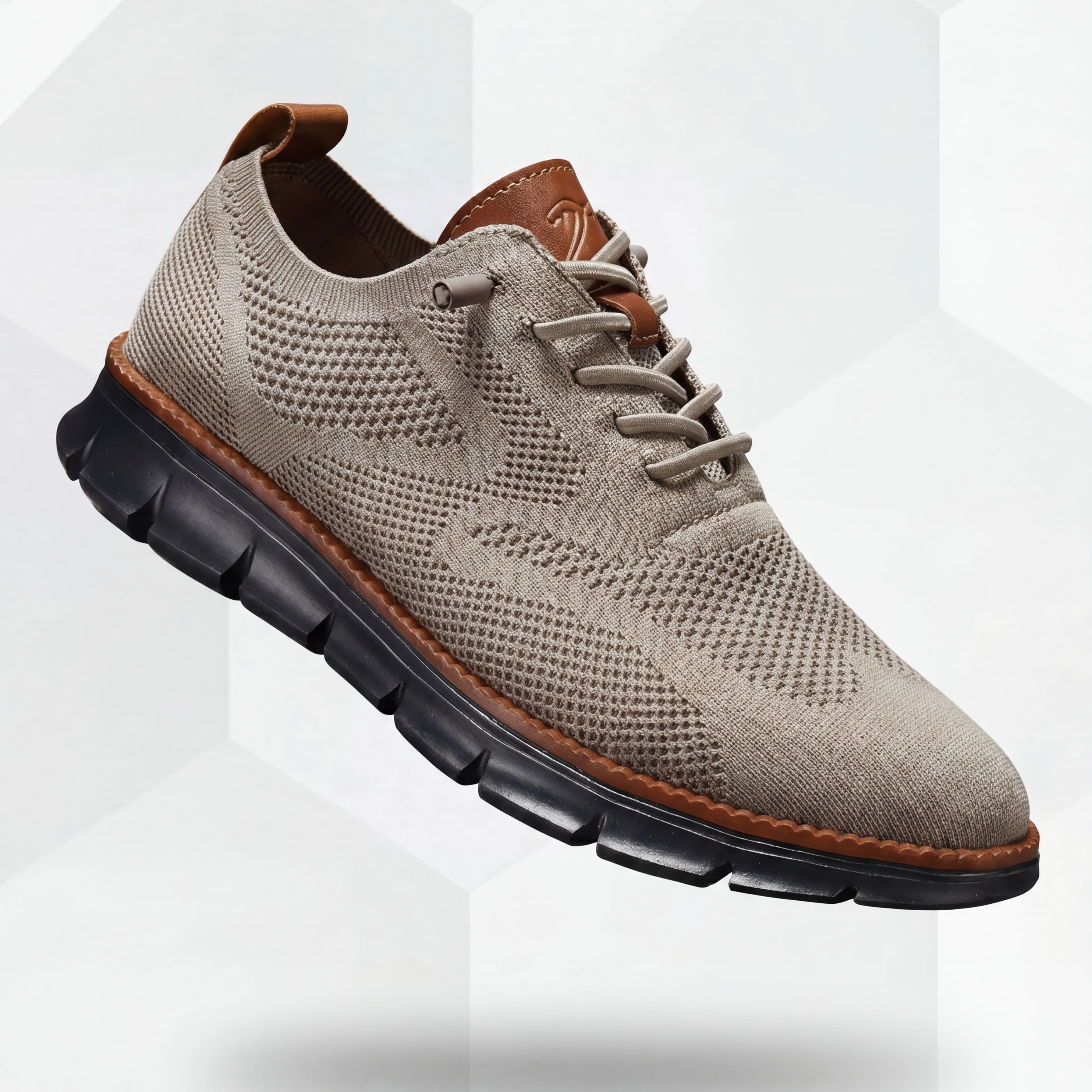 Zapatos Transpirables Ultracomfort: Caqui-Negro