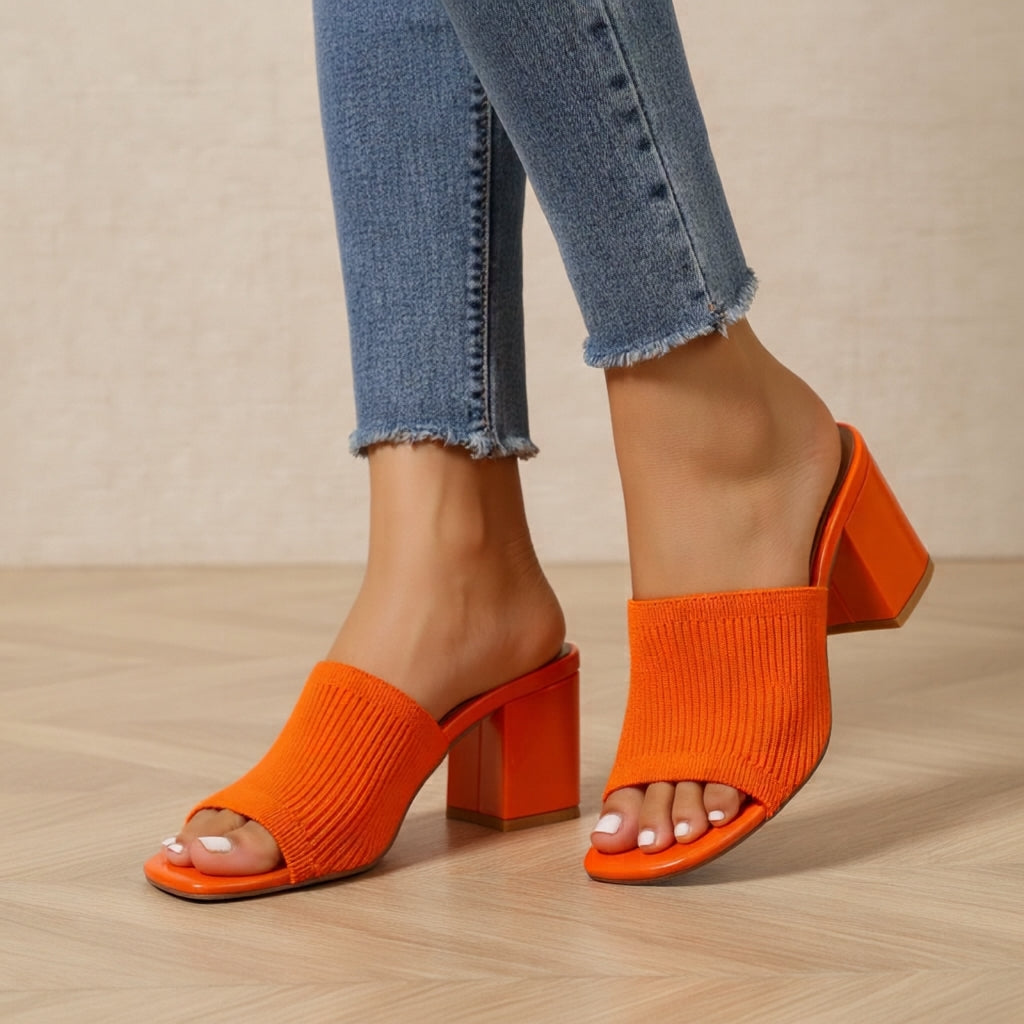 Sandalias Helena con tacón grueso