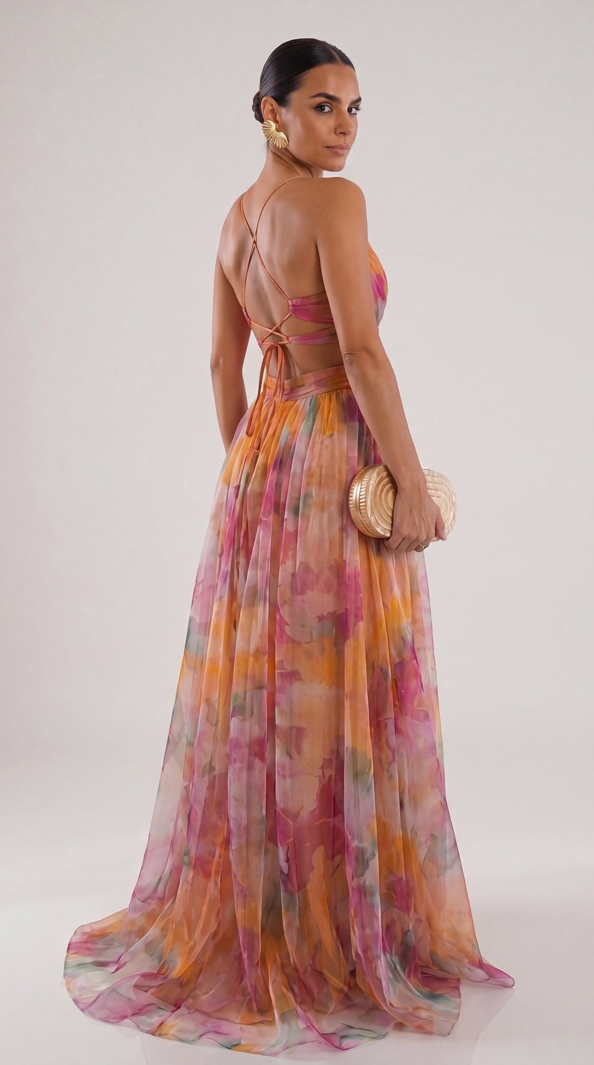 GISELLE | Precioso vestido largo con estampado floral